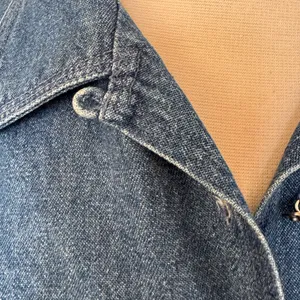 Vintage Denim‎ Shirt 90s Western boho Button Down Floral Detail button medium thumbnail 6