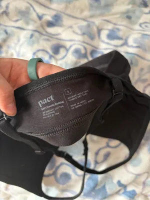 NWOT - pact Women's Black Everyday Strappy Scoop organic cotton Bralette S thumbnail 8