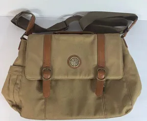 The Danbury Mint Water Resistant Canvas Shoulder Travel Messenger Bag Laptop NEW thumbnail 1