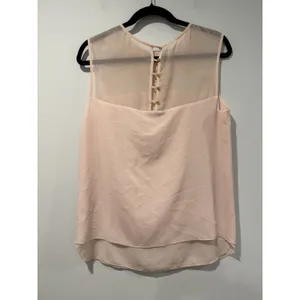 Cooper&Ella Top Womens Medium Light Pink Floral Embroidered Coquette Twee Preppy thumbnail 2