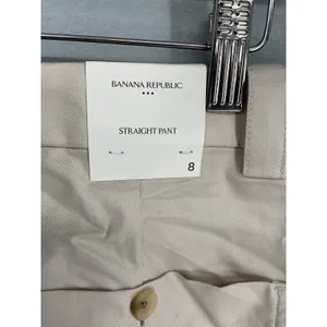 Banana Republic Womens Straight Pant Mid-Rise Twill Beige 8 thumbnail 6