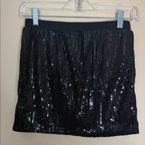 Black Sequin Mini Skirt thumbnail 3