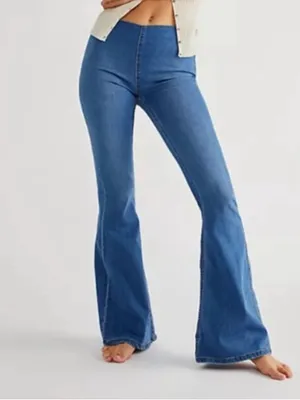 Free People Penny Pull-On Flare Jeans thumbnail 2