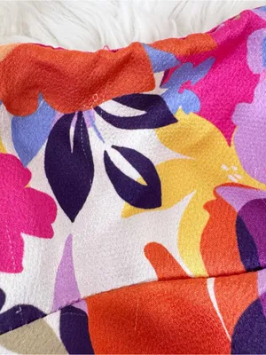 AIDAN‎ MATTOX One Shoulder Cocktail Dress Size 4 Pink Purple Floral Colorful thumbnail 11