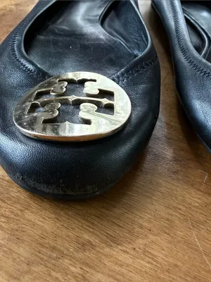 Tory Burch Black Leather Reva Ballet Flats thumbnail 6