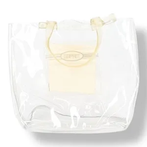 Vintage 90s Esprit Clear PVC Tote Bag Transparent Logo‎ Purse Beach Transparent thumbnail 1