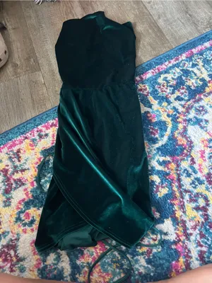 Lucy In the sky Green Velvet Mini Dress Size XSmall thumbnail 11