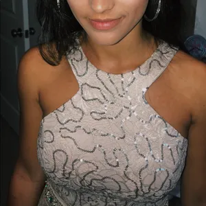 champagne prom dress Size 2 thumbnail 3