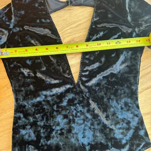 Victoria’s Secret black velvet velour long sleeve leotard Size XS Bodysuit Thong thumbnail 9