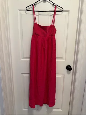 Abercrombie & Fitch Crinkle Textured Maxi Dress Size Medium thumbnail 4