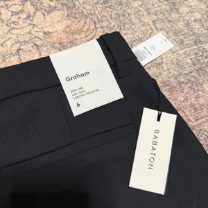 NWT Babaton Aritzia Graham Black Mid Rise Tailored Pants Size 6 thumbnail 3