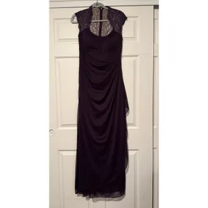 Xscape Retro Y2K Prom Formal Gown‎ Dress Sheer Lace Cap Sleeve thumbnail 6