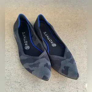Rothy's The Point Dark Camo Grey Size‎ 9 Wide thumbnail 3