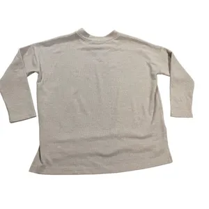 Clara Sun Woo ‎ light pink Vneck sweater sz small split hem ribbed knit thumbnail 9