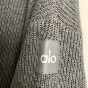 Alo Yoga Domain Rib Knit Crew Sweater Athletic Heather Grey M thumbnail 5