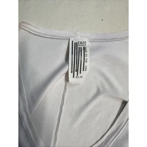 RARE Free People Made USA Swing Tunic XS White Pleated Back Boho Top (F47) thumbnail 3