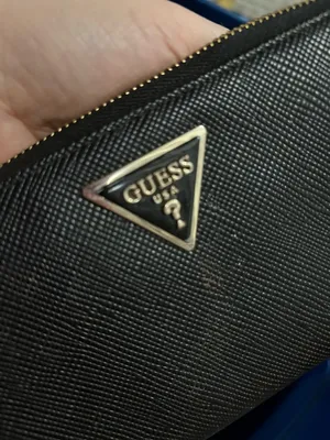 Guess Black Textured Zip-Around Wallet with Gold Trim thumbnail 2