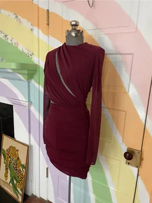 House of CB Lucinda Cutout Mini Dress in Mulberry S S Tall 🧡🎀 thumbnail 7
