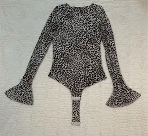 Kittenish Payton Leopard Bell Bodysuit Women’s Size Medium thumbnail 2