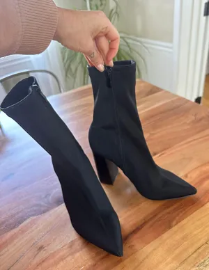 Black Sock Boots Size 9 thumbnail 1