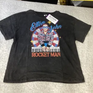Elton John Rocket Man Graphic T-Shirt Black XXL New Official Merchandise 15806.. thumbnail 1