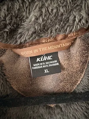 Kuhl Flight Vest Soft Fuzzy Fleece Full Zip Dark Gray Brown Women’s XL Zip Hood thumbnail 2