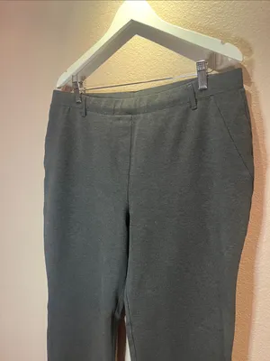 Quince Women’s Pull On Gray Stretchy Pants Straight Leg Size XL thumbnail 3