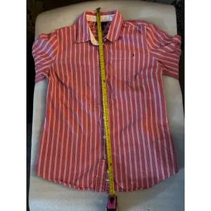 Tommy Hilfiger Red/White Striped Button Down Shirt M Classic Preppy Cherrygirl thumbnail 7