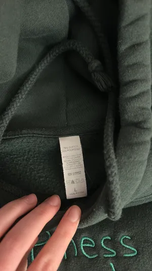Happiness Project Hoodie Green Size L thumbnail 4