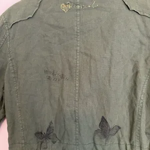 Desigual Y2K military utility jacket embroidered butterfly 36 green thumbnail 8