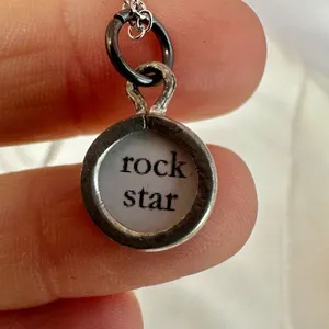 Skeleton rock star small pendant necklace thumbnail 6