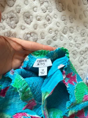 Crown & Ivy Blue Patterned Maxi Dress thumbnail 3