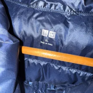 UNIQLO Women's Size XL Down Puffer Jacket Blue Lightweight‎ Packable Full Zip P thumbnail 3