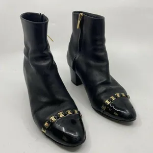 Msrp$730 SALVATORE FERRAGAMO Booties W/ Gold signa thumbnail 14