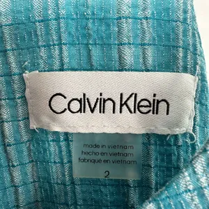 Calvin Klein‎ size 2 blue plaid sleeveless dress wrap style gingham tie waist thumbnail 7