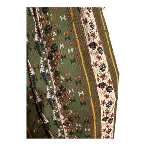 Altar’d State Green Boho Patchwork Floral Bell Sleeve Maxi Long Sleeve D… thumbnail 2