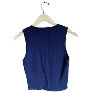 Lelis Collection Cobalt Blue Sleeveless Coquette Bow Ribbed Tank Top size Medium thumbnail 4