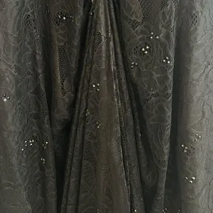 Rachel Allan Womens Lace Beaded Maxi Skirt Size 4 Black Whimisigoth Witchy Prom thumbnail 5