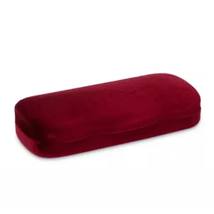 Gucci Red Velvet Large Clamshell Hard Sunglasses Eye Glasses Case thumbnail 3