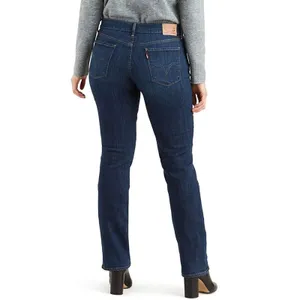 Levi's 505 Straight Leg Bootcut Jeans Dark Wash Size 10 30" thumbnail 2