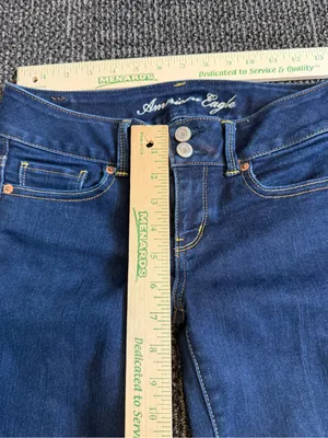 American Eagle Artist Stretch Straight Blue Jeans Size 4 thumbnail 2