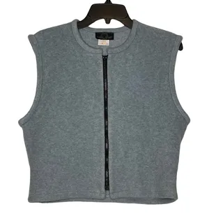 Vintage Pleasant Pheasant Womens Fleece Vest Size Small Full Zip Pale Blue‎ thumbnail 1