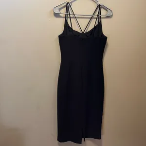 Black Halo Behati Black Mini Strappy Dress SZ 0 Little Black‎ Dress LBD New thumbnail 8