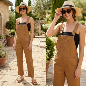 Dickies NWT Relaxed Fit Bib heritage Overalls - Rinsed Brown Duck size XS thumbnail 3