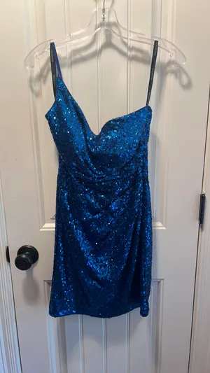 Sherri Hill Royal Blue Short Formal thumbnail 2