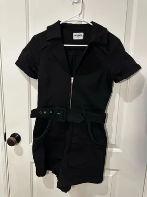 Show Me Your Mumu Denim Romper thumbnail 1