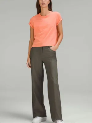 Lululemon Classic-Fit Cotton-Blend T-Shirt Sunny Coral - Size 2 thumbnail 2