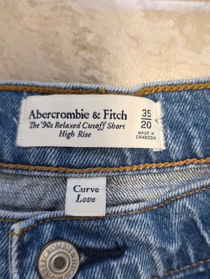 Abercrombie & Fitch Womens 90s Relaxed Cutoff Shorts High Rise Size 35 / 20 Fray thumbnail 4