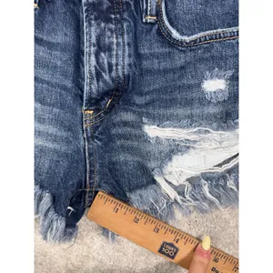 We The Free people Micro Shorts Womens 25 Blue Cut Off Fringe Button Fly thumbnail 11