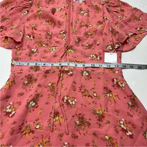 Reformation Mya Dress Floral Zip Back‎ Womens Size 6 Pink Floral NEW *TINY FLAW thumbnail 8
